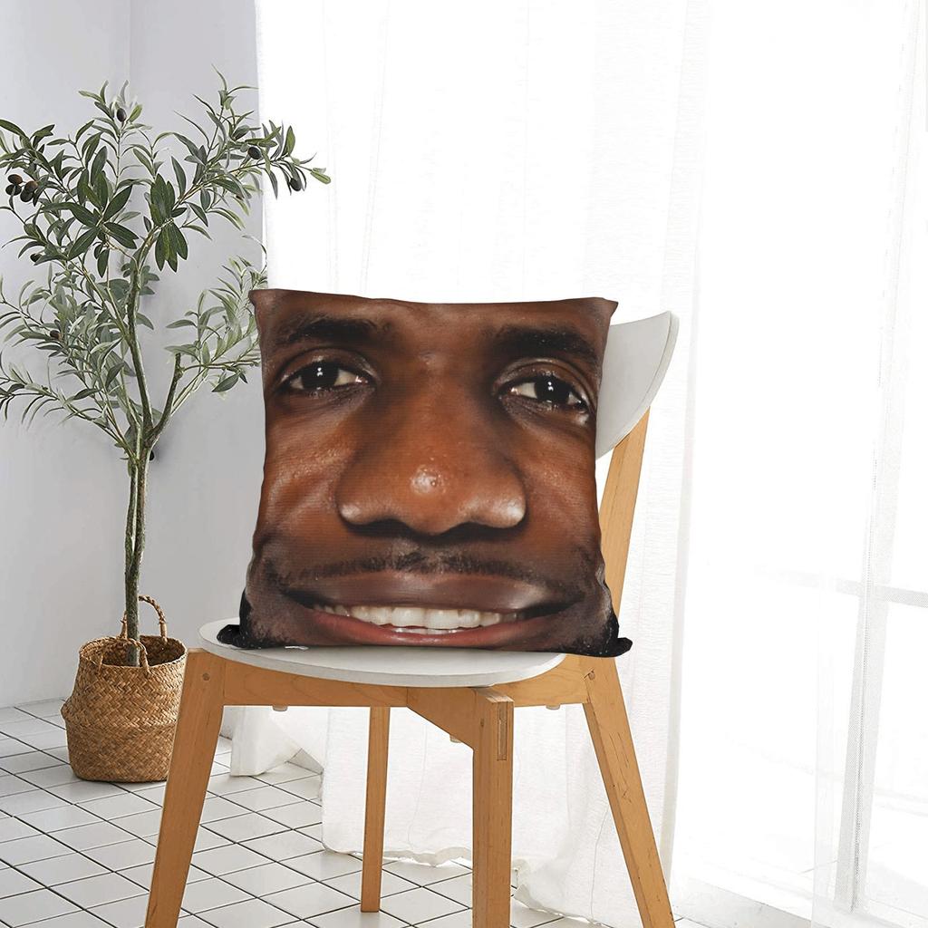 Pillow Case Meme Basketball Player Fanart Comfy Pillow Cover For Sofa Car Home Decor Vintage Pillowcases