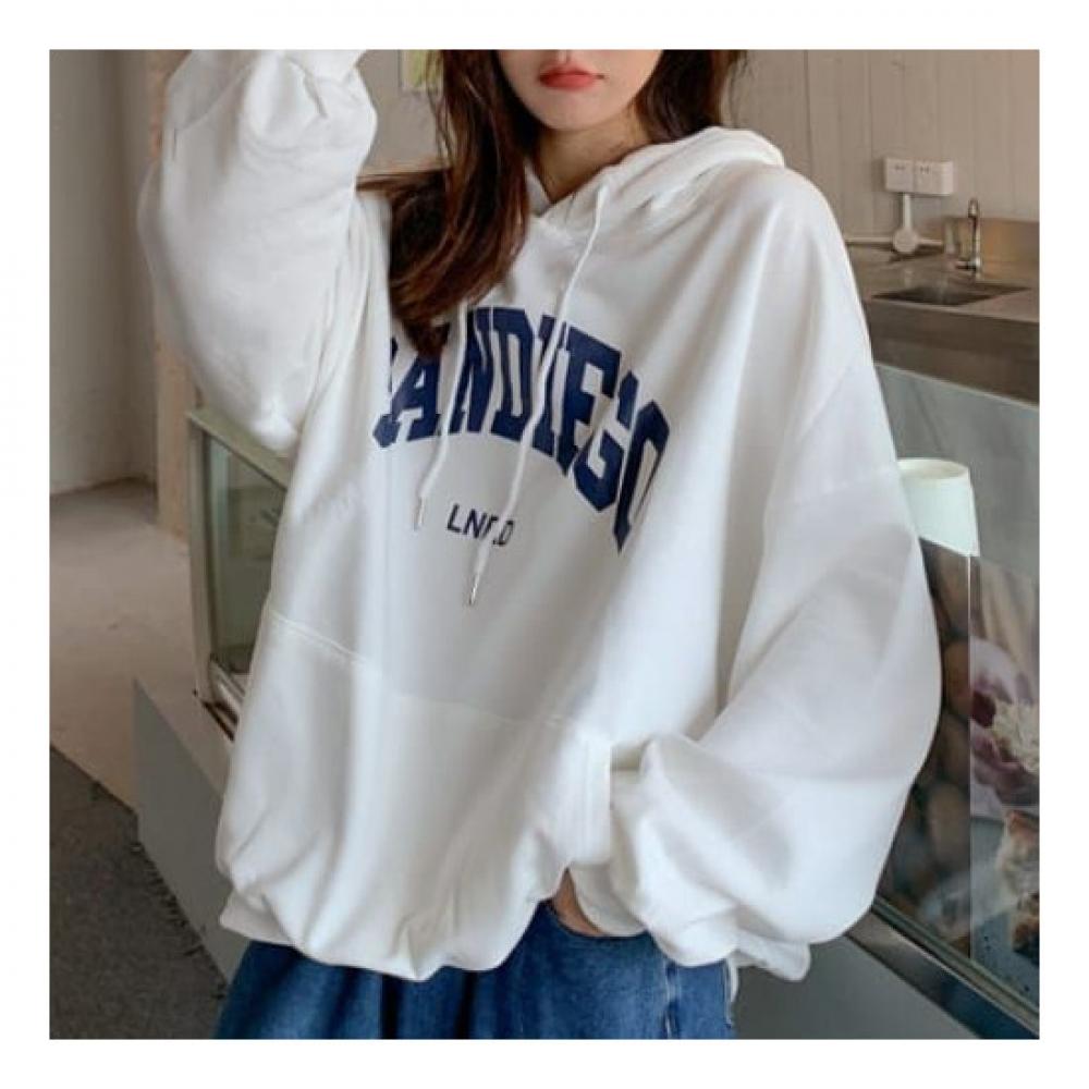 Navava Men Casual Lettering Long Sleeve Hoodie Nt1463