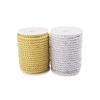 Silver Twisted Rope Trim Gold Nylon Rope 2 Rolls Silk Cord DIY Craft