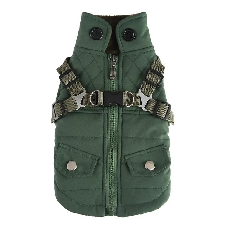 Dog Coat Winter Pet Warm Jacket Waterproof Dog Clothes Harness Labrador Chihuahua French Bulldog Small Medium Large Dog Costume
