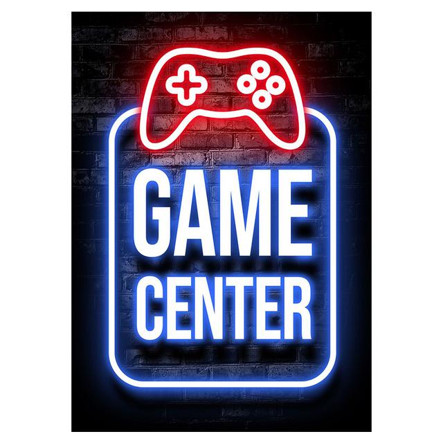 Игровая комната Плакат Украшения Игровые Принты Неон Видео Геймер Картина Холст Настенная Картина для Детей Мальчиков Игровая Комната Декор Подарок Без Рамки
