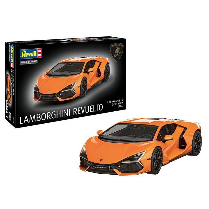Maquette de voiture en plastique - Revell - Lamborghini Revuelto - 1:24 échelle - Non assemblé - Non peint - 100 pièces