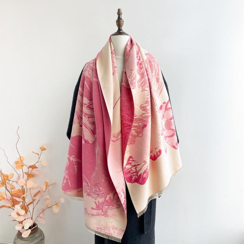 Новый шарф с аистами осенне-зимний двусторонний шарф из имитации кашемира зимняя высококачественная теплая шаль