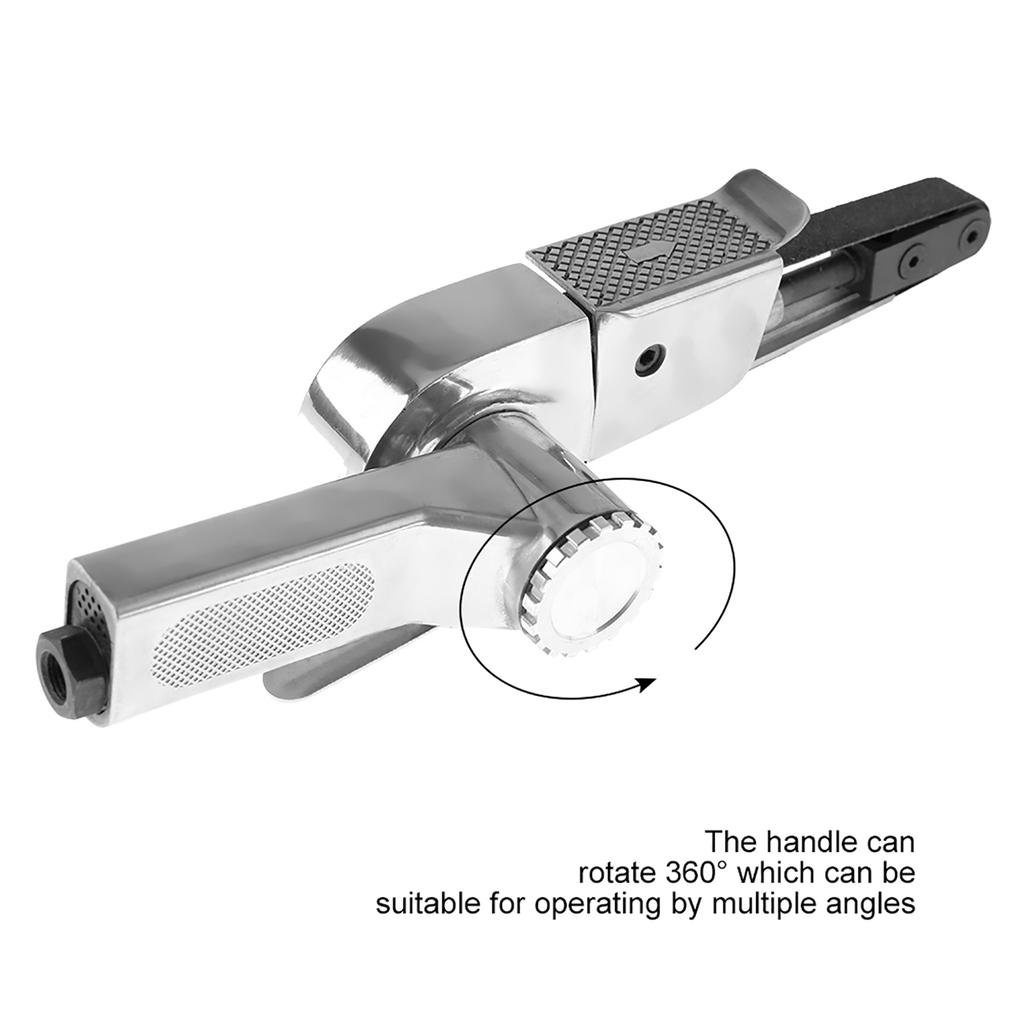 Industrial Air Belt Sander Pneumatic Polishing Tool 16000rpm 10*330mm20*520mm