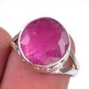 Красный Рубин(Смоделированный) Драгоценный камень Ручная работа 925 Стерлинговое серебро Подарочное кольцо S.5.5 N6z72