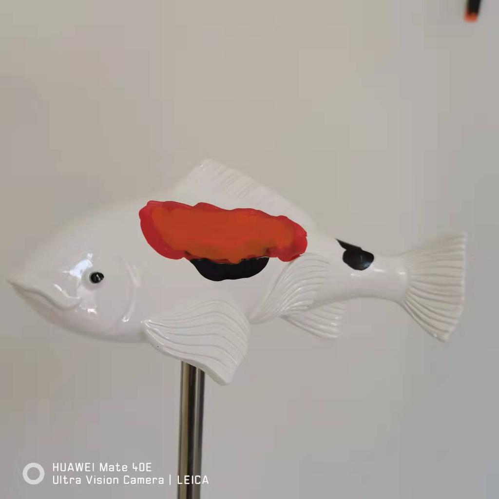 1 шт. Керамические садовые поделки из смолы Koi, декоративные украшения для газона, разноцветные поделки из смолы для украшения двора