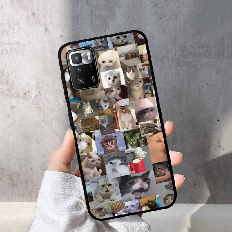 Чехол для телефона «Плачущий кот с мемами» для Redmi Note 10 9 8 6 Pro 8T 5A 4X X 5 Plus 7 7A 9A K20