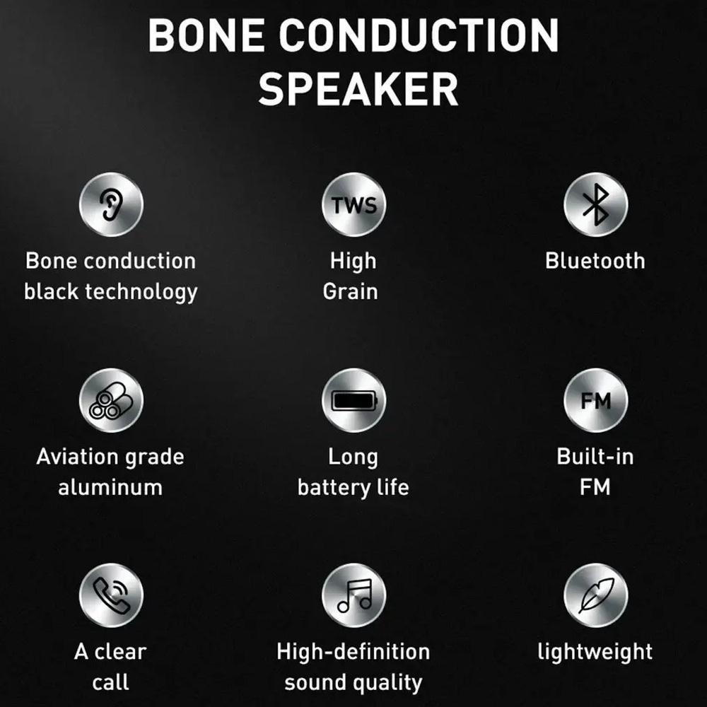 2026 New Bone Conduction Speaker Bluetooth-Compatible TWS Wireless Stereo Sound Hummingbird Speaker With FM Radio Dropshipping