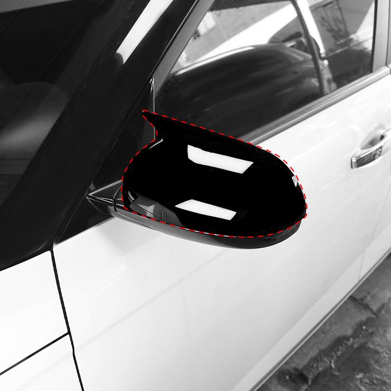 Car Decoration Door Mirror Cover For Kia Soul -2025 Cars Accessories Carbon Fiber Glossy Black Exterior Styling Stickers