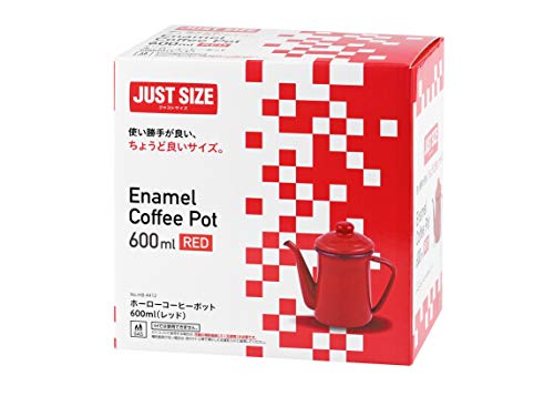 Pearl Metal Coffee Pot, Red, 600ml, Enamel, Just the Right Size, HB-4412