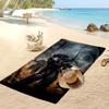 Black Printed Beach Towel Quick Dry Soft TowelPortable Large Rectangular Beach Blanket for Travel Swimming Pool
