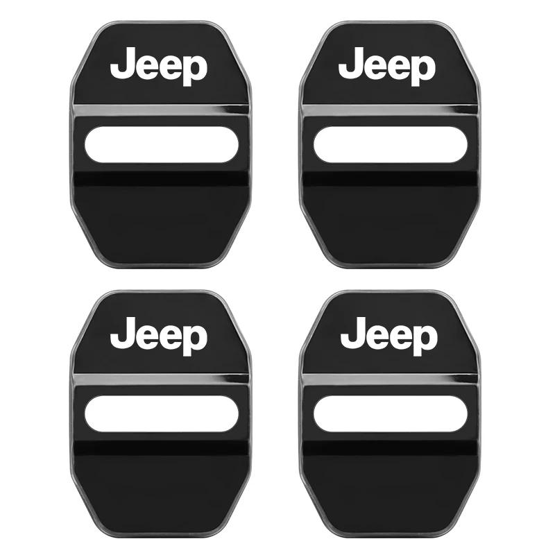 Car Styling Door Lock Covers For Jeep Renegade Compass Patriot Cherokee Wrangler Grand Cherokee SRT Protective And Decoration AMP1