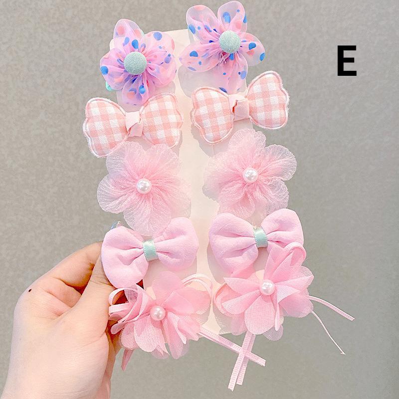 10 шт./компл., новые милые сетчатые заколки с бантом для девочек, детские милые украшения для волос, повязка на голову, заколки для волос, модные аксессуары для волос