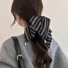 Niche Fabric Art Water Drop Plaid Square Scarf Hair Band Simple Temperament Hair Rope Women's Fashion Retro Atmosphere Hair Accessories