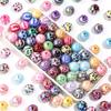 10 шт. Акриловые бусины с покрытием цвета, УФ-бусины, круглые шарики для DIY, ручек с бусинами, изготовления украшений, браслетов, цепочек для телефонов, материалы