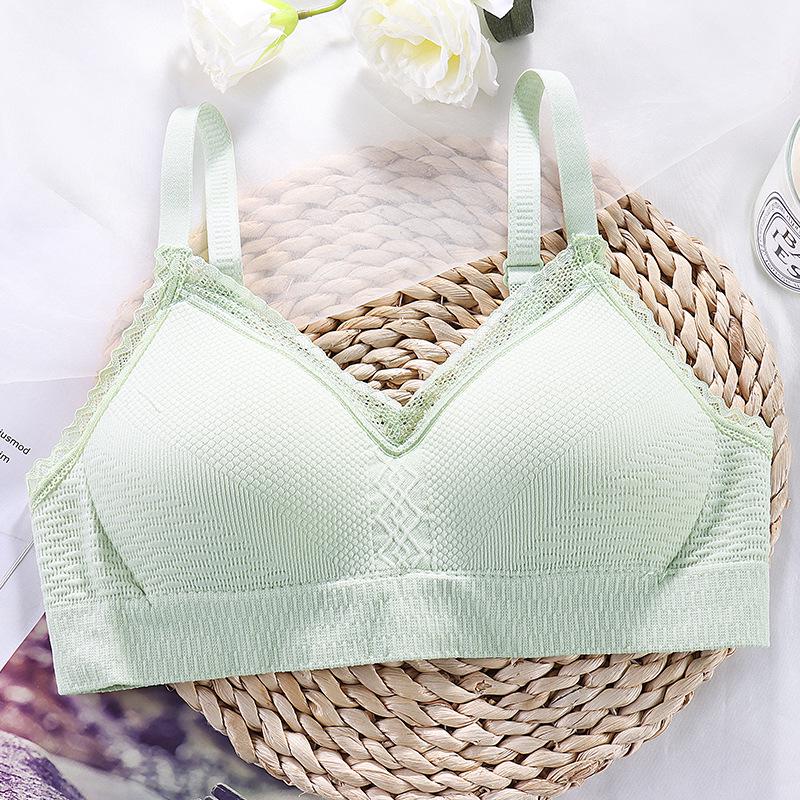 Бюстгальтеры для девочек-подростков: Без косточек, тонкий и антипровисающий, с фиксированной чашкой, для учеников средних и старших классов.