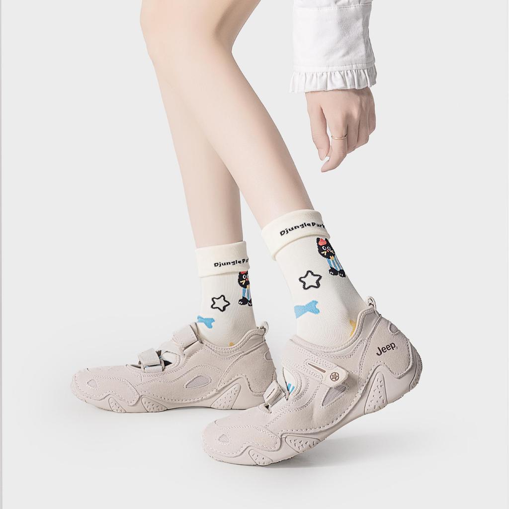 5 пар милых носков до середины икры с японским мультяшным котенком - Дышащие, универсального дизайна для женщин, идеально подходят для весны и осени