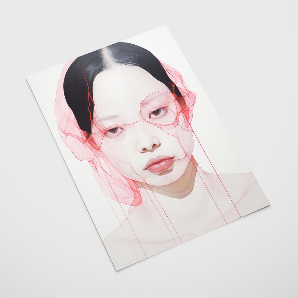 Плакат светлый портрет современная картина
