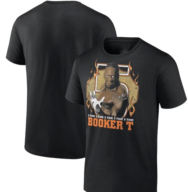 Black Booker T 5 Time T-Shirt