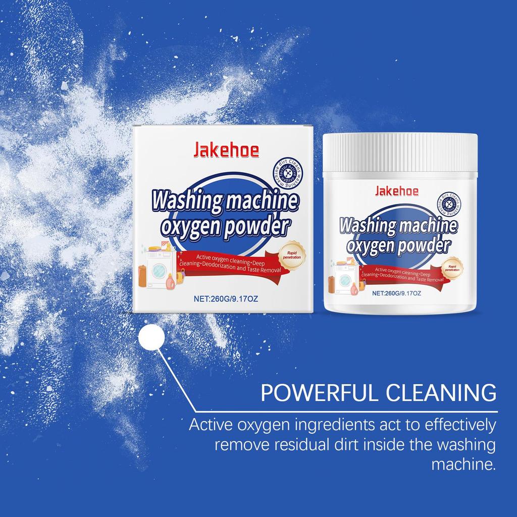 Jakehoe washing machine cleaning powder wave wheel drum universal decontamination and descaling household standing multi-piece set 260g