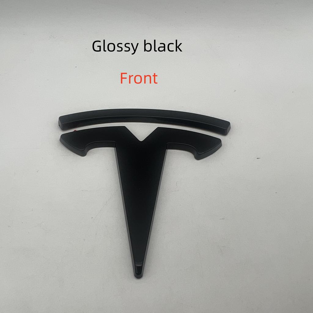 1-3pcs glossy black Not Affect ABS for Tesla Model3 ModeY car Front Emblem Rear Tail Trunk Steering Wheel Sticker Badge styling