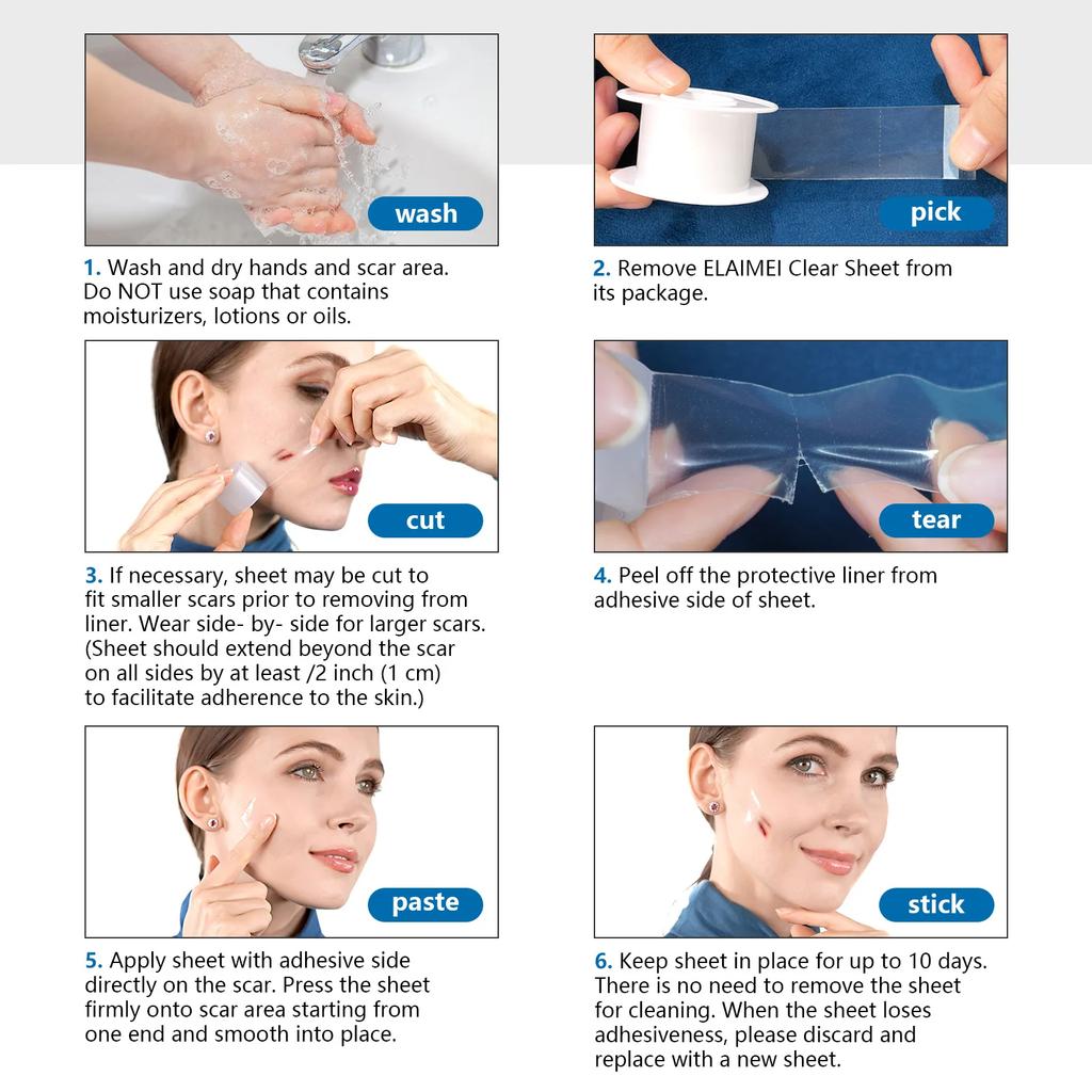 1/2 рулона невидимых силиконовых пластырей от шрамов, 2,5 см x 150 см, самоклеящаяся лента-заплатка от шрамов, многоразовая и эффективная полоска для ухода за кожей
