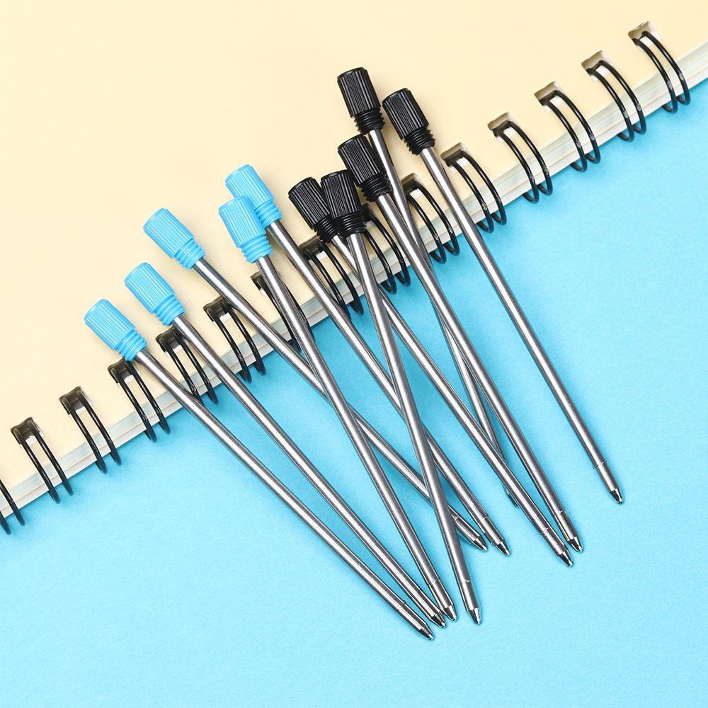 10Pcs/lot Blue/Black Color Ink Ballpoint Pen Refills Metal Pen Medium Nib Core Cartridge Core Ink Recharge Blue/Black Ink 7cm
