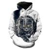 Новая супер милая толстовка с капюшоном 3D Cat для мужчин и женщин, сделай сам, с капюшоном, осенний уличный наряд для мальчиков и девочек с изображением животных, белый пуловер