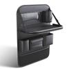 Car Seat Back Storage Bag 6-Pocket with Foldable Table Seat Back Protectors Waterproof  Anti-Kick Pad For Car Essentials