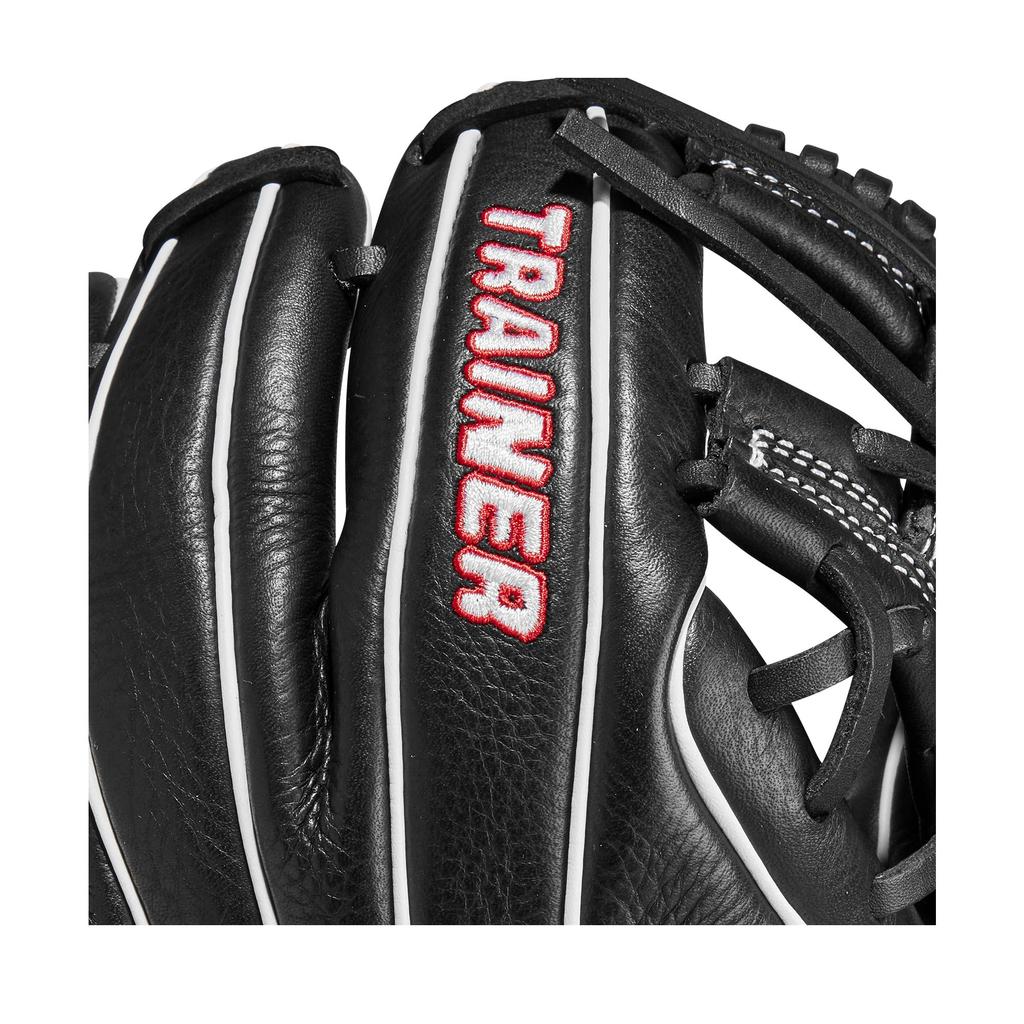 Wilson Baseball Training Black Glove, TRAINER, Infielder's, WBW10090910,