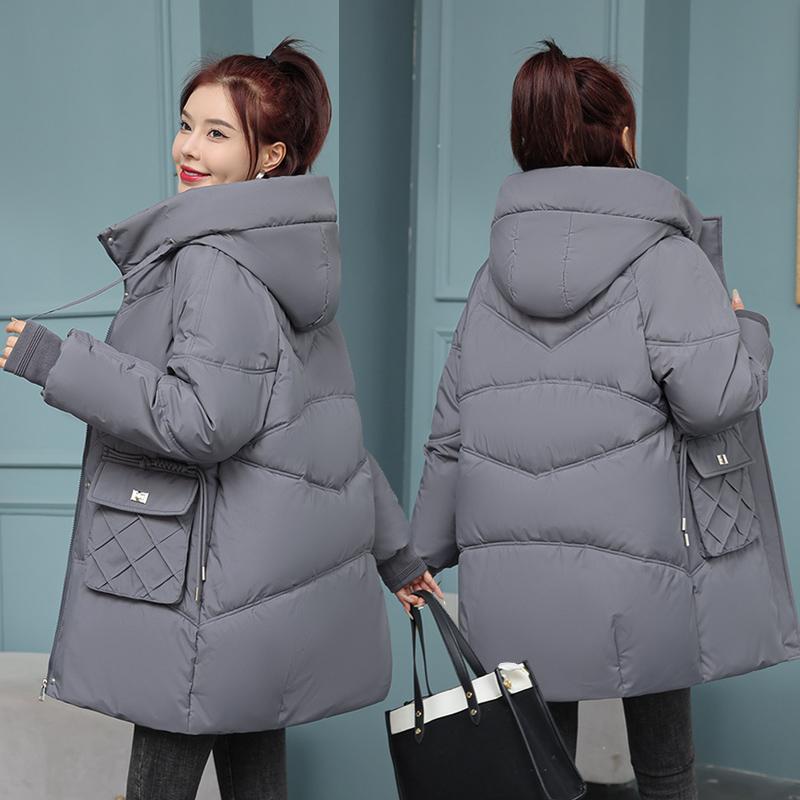 Thick and Warm Women's Hooded Down Cotton Coat - Long Length and Fashionable Winter Jacket
