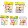 6Pcs/Set Hanging Decor Decorative Bright-colored Cute Attractive Beautiful Easter Egg Widget for Party