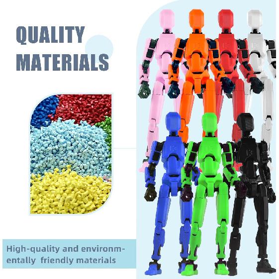 Already Assembled T13 Action Figure Accessories,T13 Multi-Jointed Movable,for Collectors Desktop Decorations T-13 Movability 3D Printed Toys