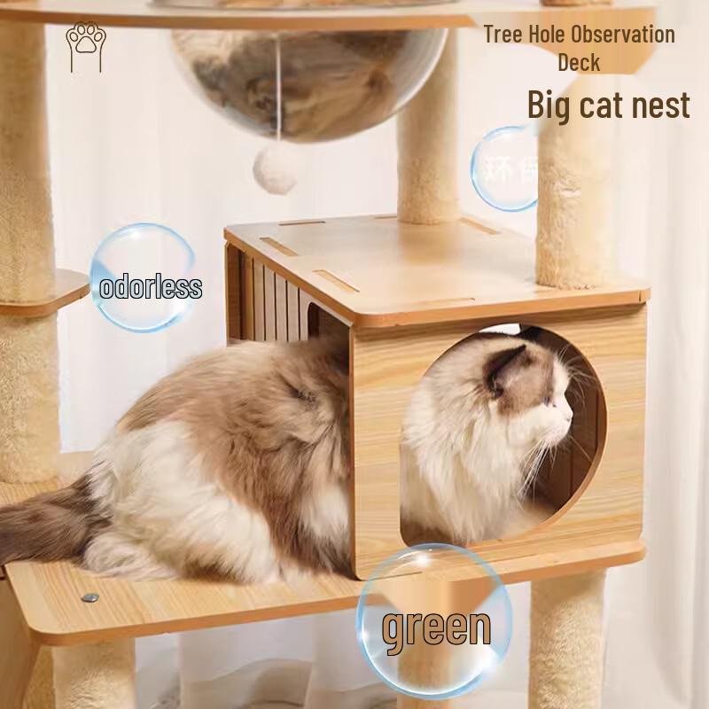 Jingwangrun Multi-Level Cat Tree with Space Capsule