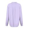 Women's Loose Casual Solid Color V-Neck Long Sleeve Neckline With Pocket Waist Shirt Tops