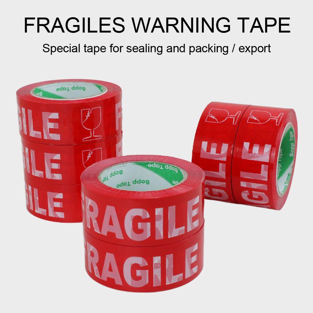 Высокая вязкость Экспресс-бокс Красный Хрупкий Предупреждающая лента Упаковочная лента Клейкая Запечатывание картонных коробок