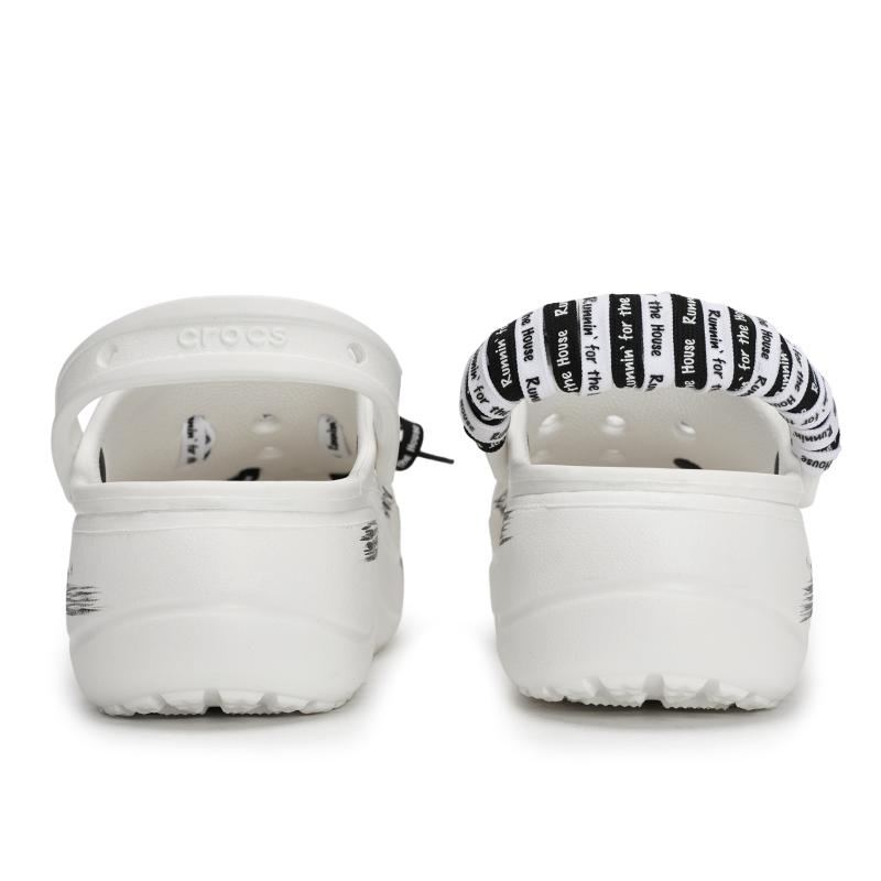 Crocs Baya Платформа Клог 811 Сделано План Побега Специальная Обувная Коробка Шнуровка Бант Съемные Аксессуары Отверстие Обувь Женская Черная Белая