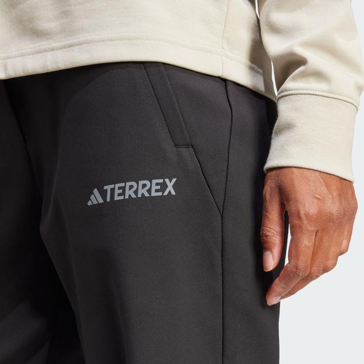 adidas Xploric Brushed Softshell Letter Print Водонепроницаемые спортивные повседневные брюки на молнии для женщин, черные JP2093