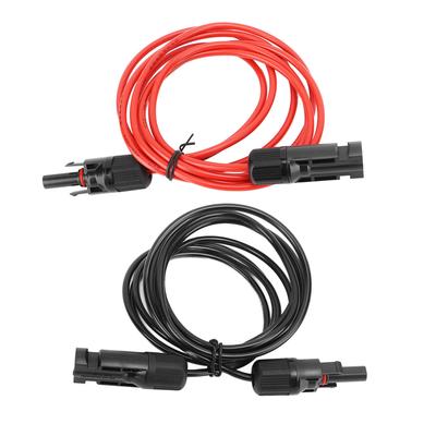 2 м 6,6 фута 12AWG Кабель-удлинитель для солнечной панели с разъемами «мама» и «папа» красный черный 2,5 мм2