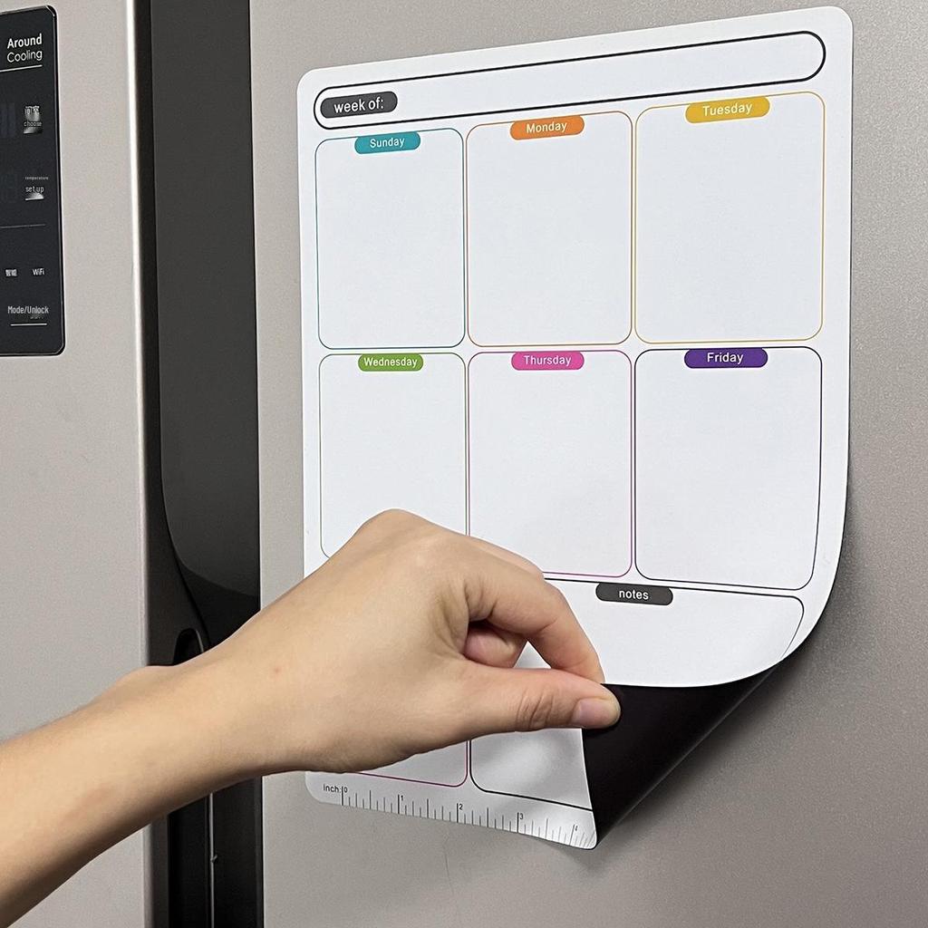 Erasable Magnetic Fridge Planner: Weekly Schedule & Memo Board