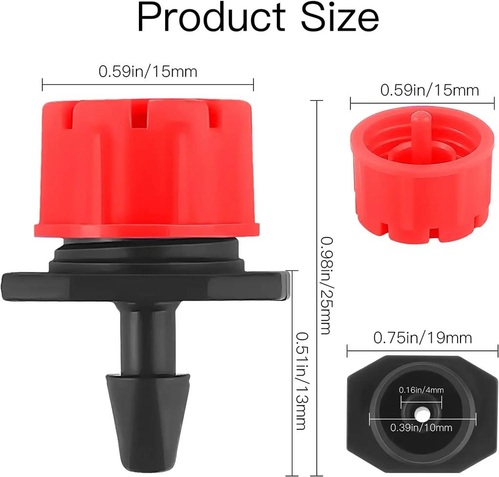 500PCS 4/7mm Garden Irrigation Nozzle Adjustable Dripper Sprinkler Emitter Micro Drip Balcony Yard Greenhouse Watering Spray