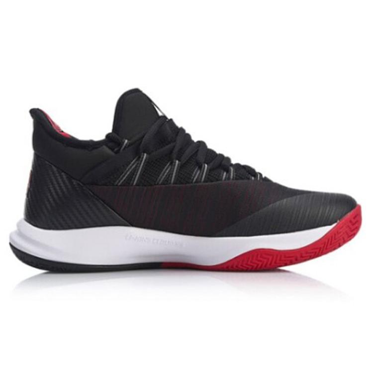 Li Ning Speed 5 Нескользящие Легкие Износостойкие Низкие Баскетбольные Кроссовки Мужские Черно-Красные ABAN051-6
