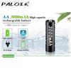 PALO Интеллектуальное зарядное устройство с ЖК-дисплеем на 4 слота для AA AAA NiCd NiMh с 4 перезаряжаемыми батареями AA