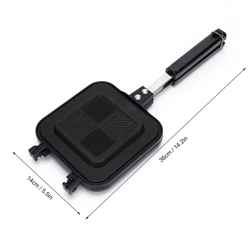 Сковорода для сэндвичей, двухсторонняя, антипригарная, из алюминиевого сплава, для сэндвичей, кухонный инструмент для приготовления пищи