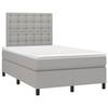 Maison Exclusive - Sommier à lattes de lit matelas LED gris clair 120x190 cm tissu