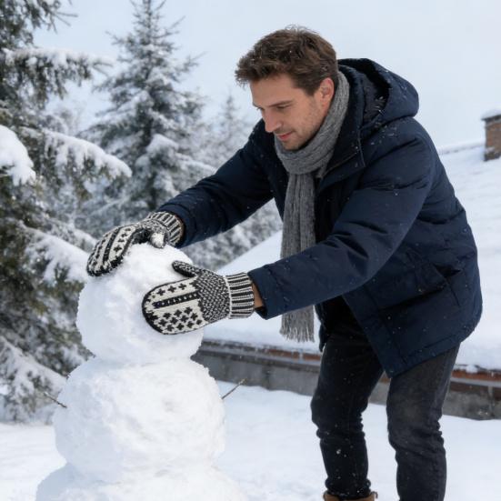 Варежки из «Списка непослушных» Зимние теплые уютные вязаные перчатки со скрытым характером Забавный рождественский подарок на День святого Валентина День рождения для взрослых