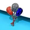 Big Crystal Balloon Brooches For Women Cute Color Romantic Office Party Rhinestone Brooch Pin Friends Jewelry Gift