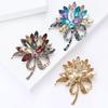 Rhinestone Bouquet Brooch for Women Unisex Flower Pins Event Funny Party Backpack Decoration Clothes Accessories