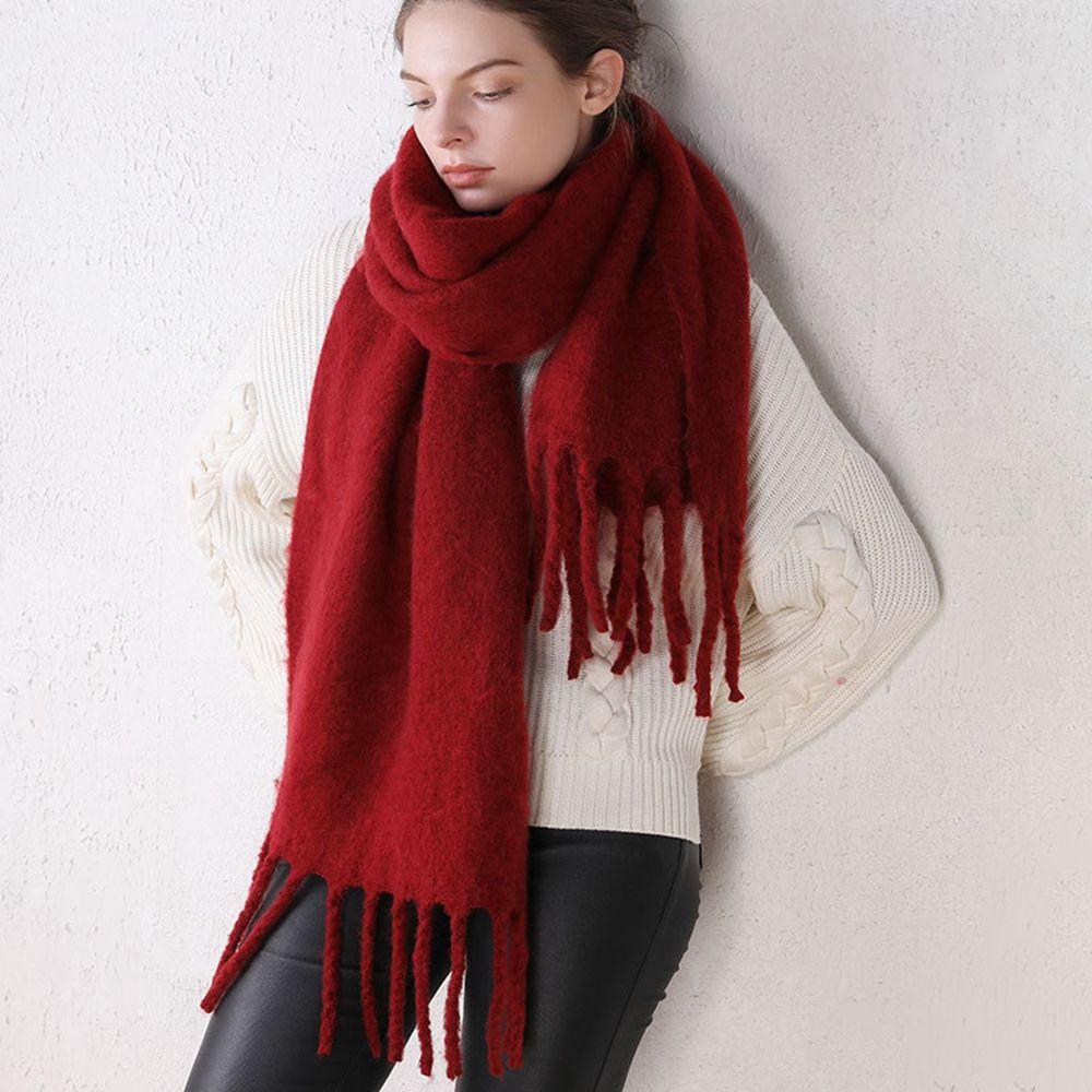 Scarves Classic Autumn Winter Female Cashmere Shawl Pashmina Wraps Cashmere Scarves Solid Scarf