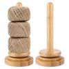 1PC Bamboo Yarn Dispenser, Basic Model, Brown with Roller Bearing, Wool Holder, Yarn Stand for Seamless Knitting and Crochet Crafting